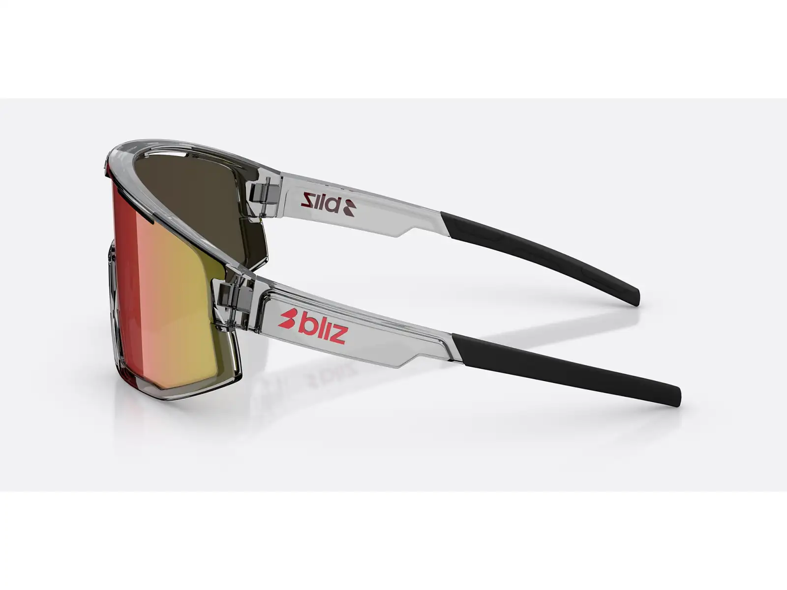 Bliz Fusion Sonnenbrille Transparent Dark Grey/Brow Red Multi