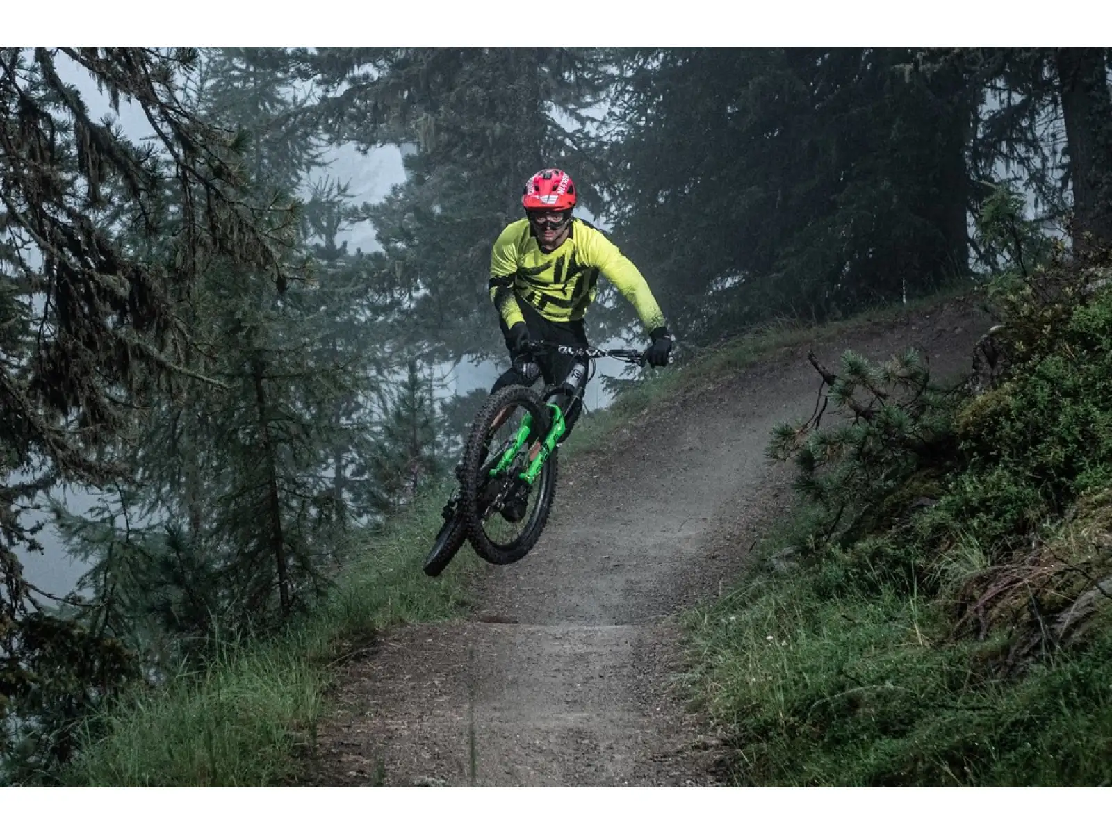 Silvini Cortino Herrentrikot Langarm Neon/Schwarz.