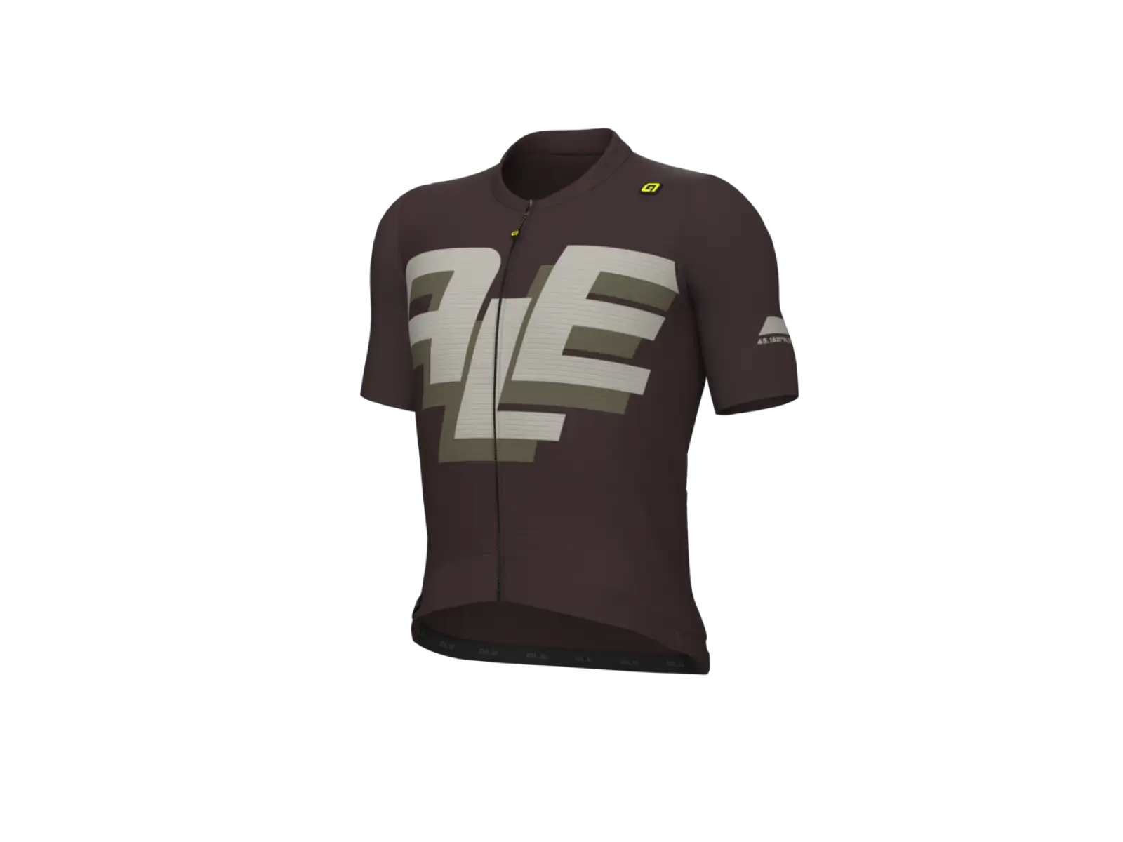 Alé PR-E Sauvage Herren-Fahrradtrikot mit kurzen Ärmeln Braun