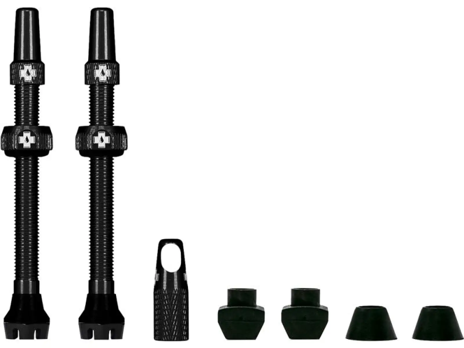Muc-Off Tubeless Presta Ventil KIT V2 - 2 Stück, Schwarz.
