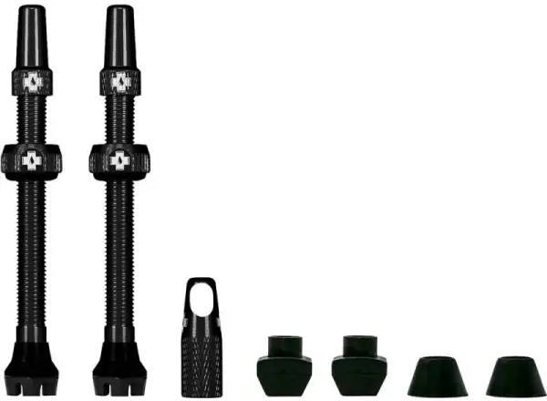 Muc-Off Tubeless Presta Ventil KIT V2 - 2 Stück, Schwarz.