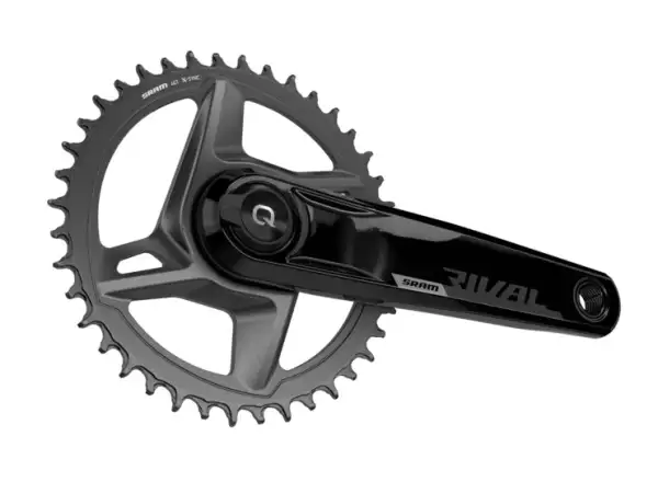 Sram Rival 1 AXS D1 DUB Wide 40 Zähne Rennrad-Kurbeln mit Powermeter