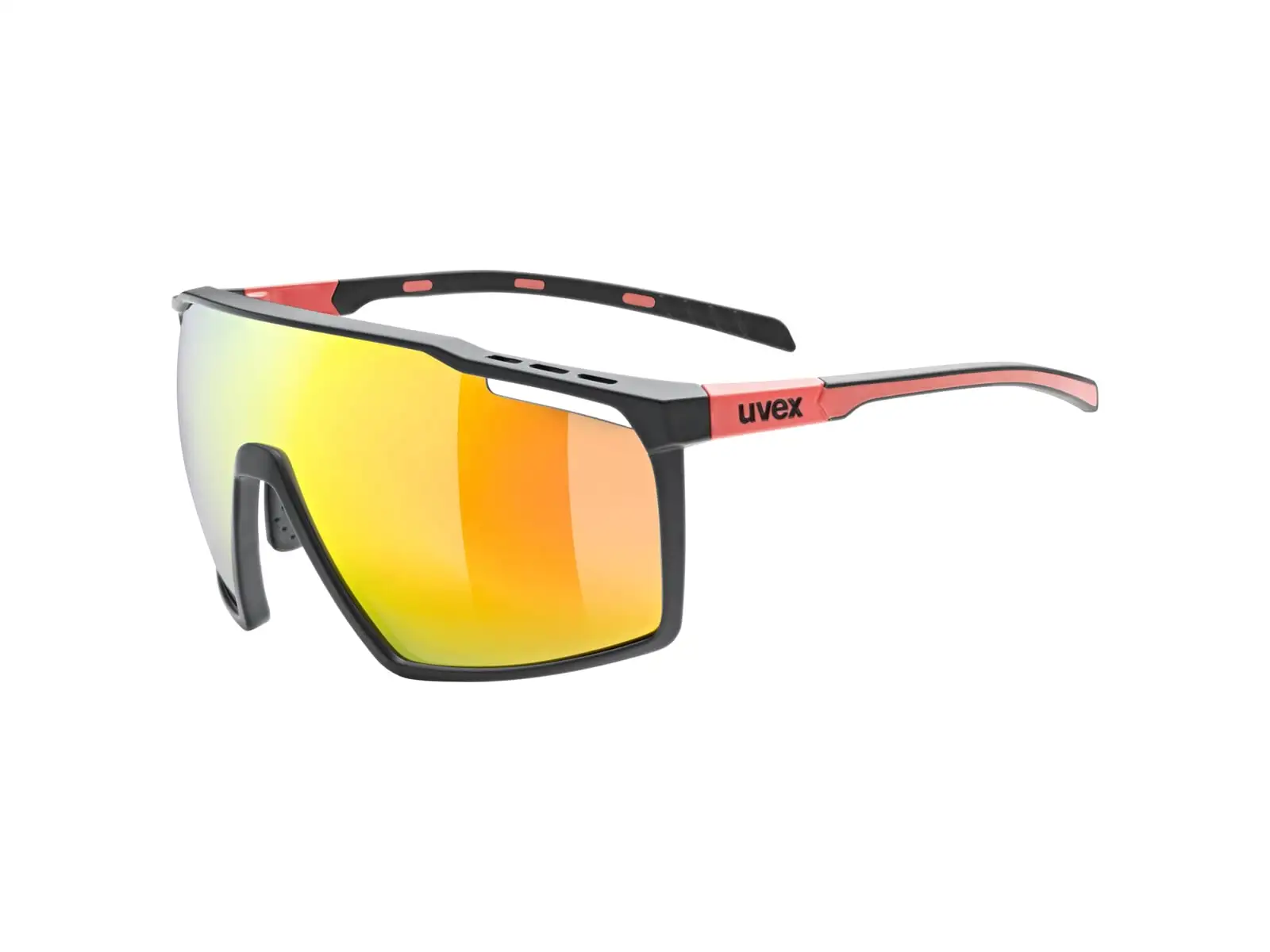 Uvex MTN Perform Fahrradbrille Black Red M/Mirror Red