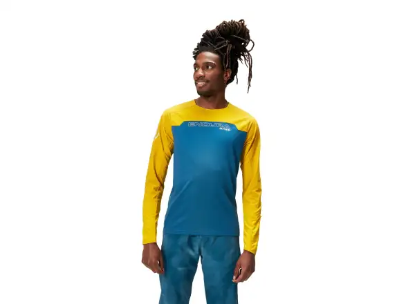 Endura MT500 Burner Herren-Langarmtrikot Blue Steel