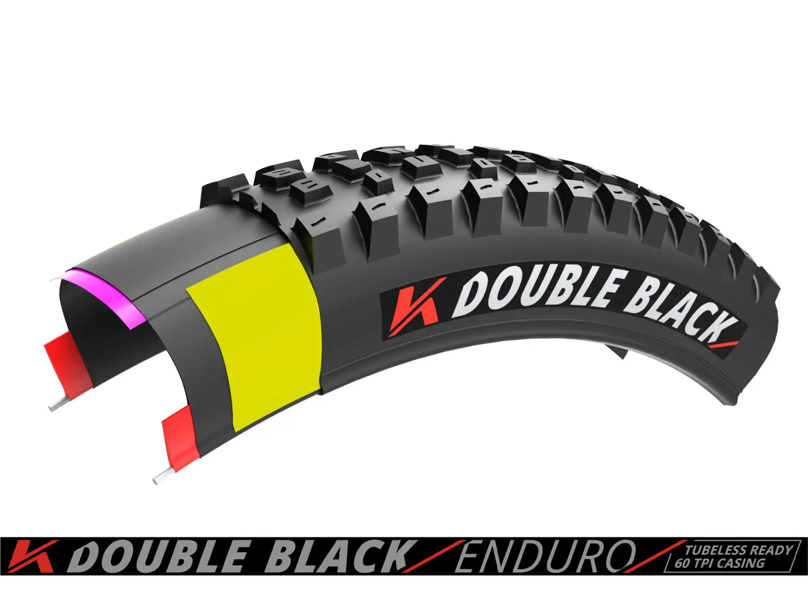 Kenda K-Series Double Black Downhill 60TPI K-1265 TR 27,5x2,40" MTB Reifen Kevlar