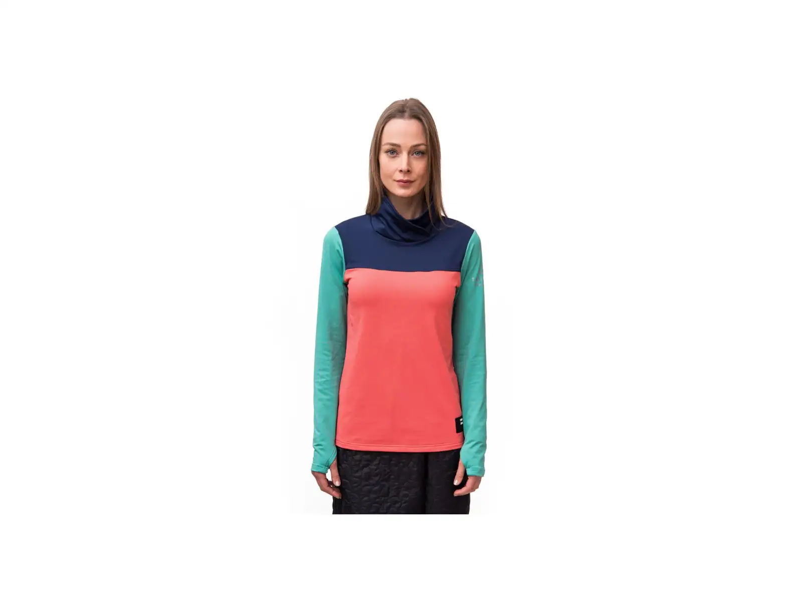 Sensor Coolmax Thermo Damen-Sweatshirt korallenblau/grünblau/dunkelblau