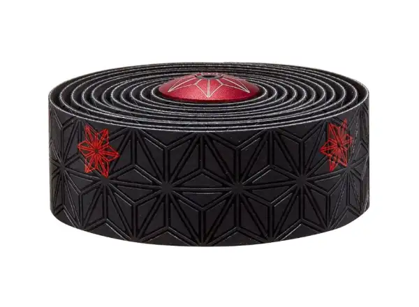 Supacaz Super Sticky Kush Galaxy Lenkerband rot/rote Stopfen
