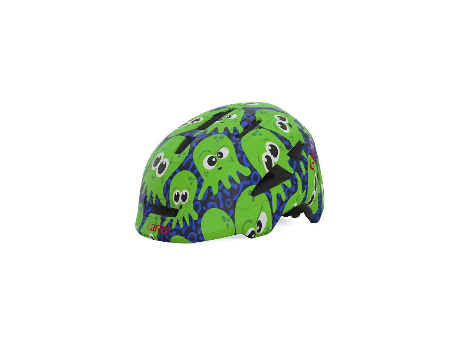 Giro Scamp II Kinderhelm Matte Midnight/Green Inked