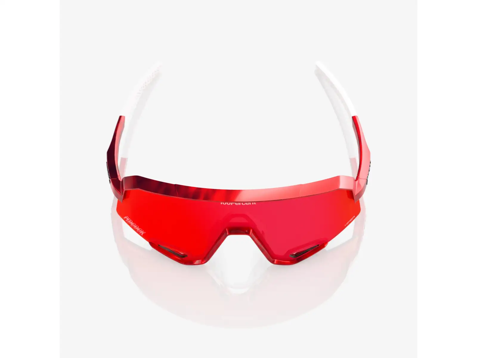 100% Slendale Pidcock Le Fahrradbrille Gloss Red Holographic HiPER Red Mirror Lens