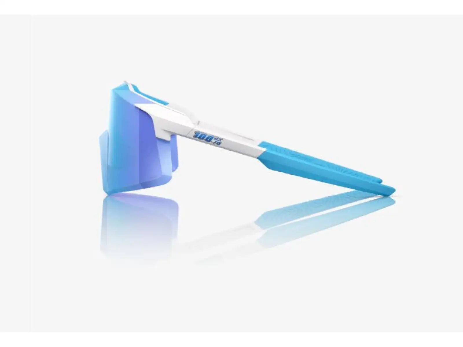 100% Aerocraft Brille Matte White/HiPER Blue Mirror