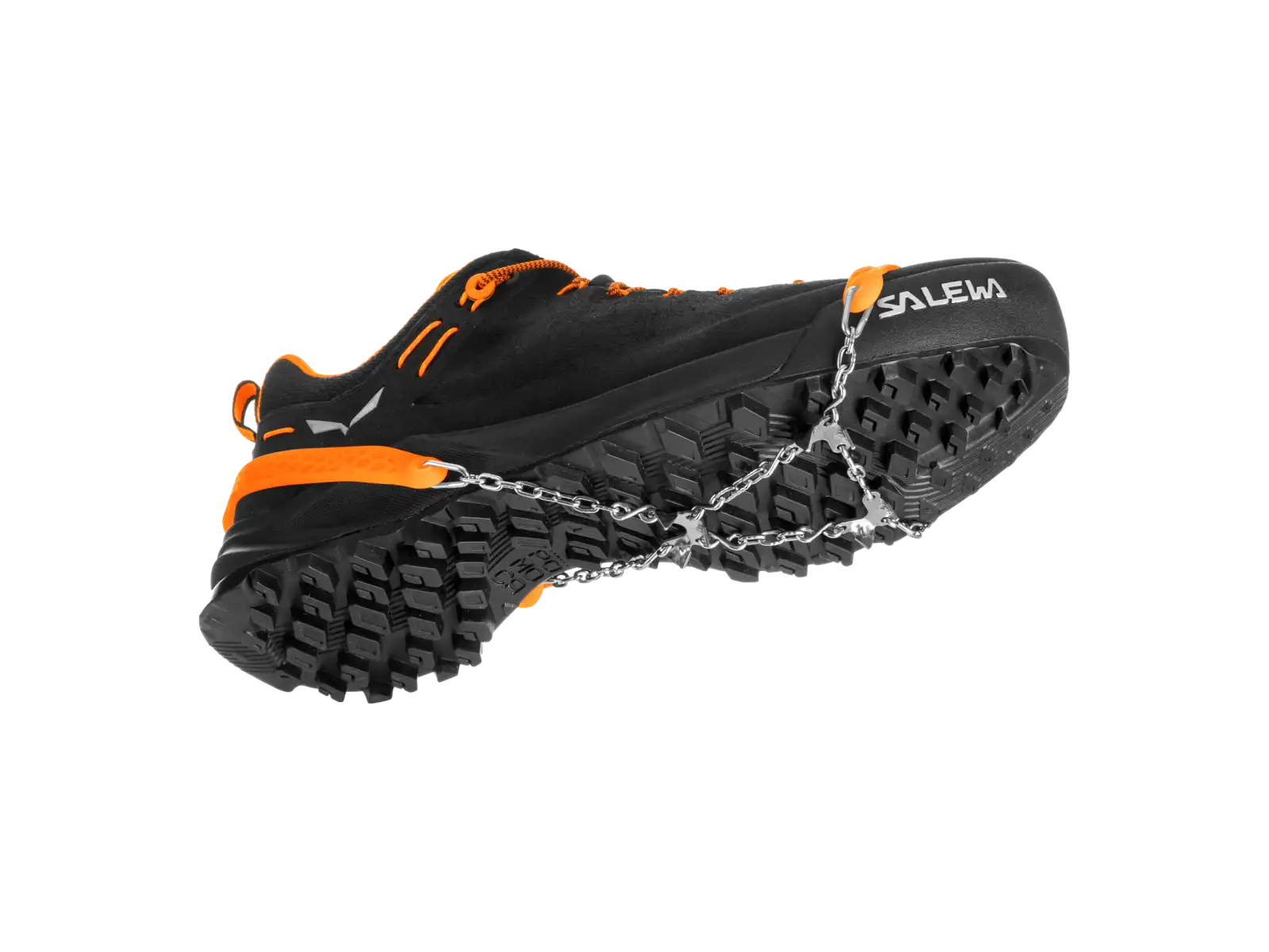 Die Salewa Ultraleicht Mountain Spike Steigeisen Orange.