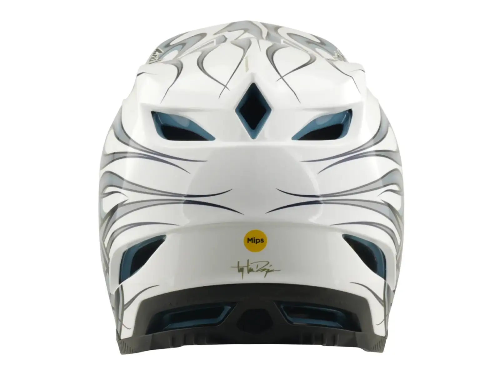 Troy Lee Designs D4 Composite MIPS Helm Torched white/Silver