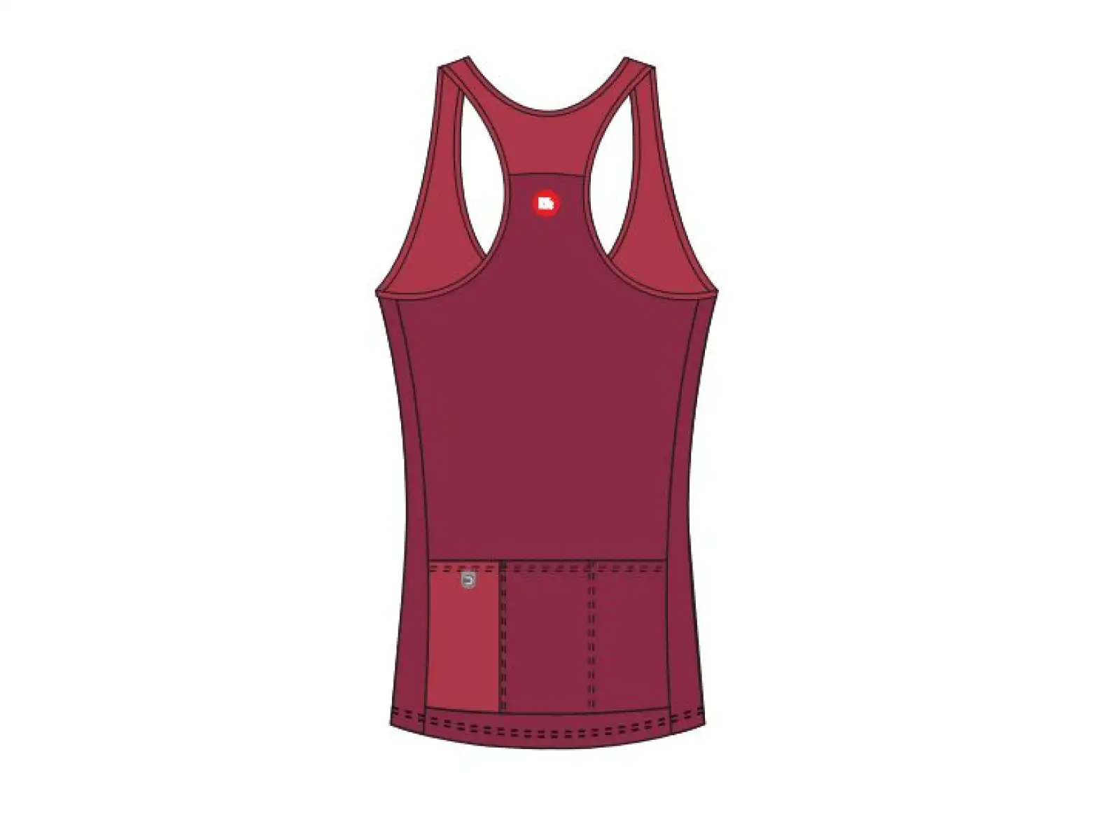 Dotout Metro ärmelloses Damen-Trikot Bordeaux/Red