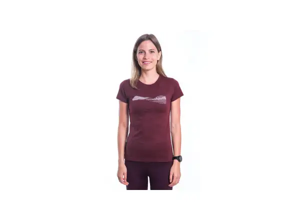 Sensor Merino Air PT Hills Damen T-Shirt Kurzarm Port Red