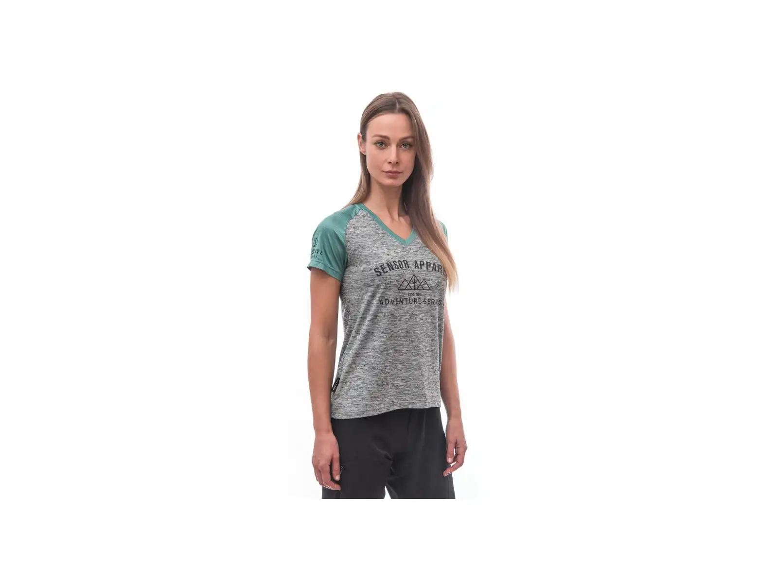 Sensor Charger Damen Trikot Kurzarm grau/Mint