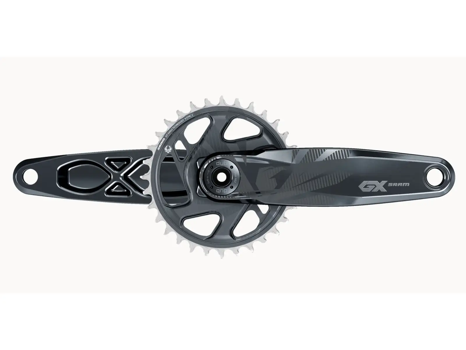 Sram GX Eagle Boost DUB Kurbeln 165 mm 32 Zähne Lunar-Grau