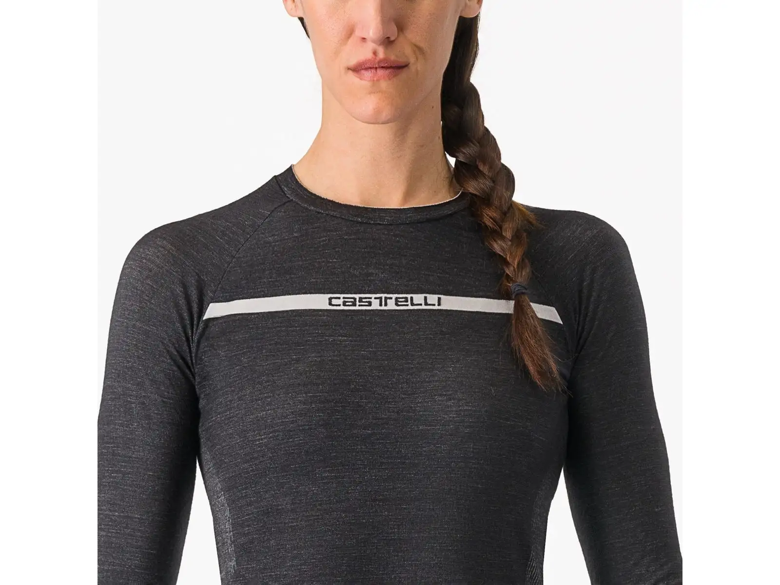 Castelli Merino Damen Langarm-Unterhemd Schwarz