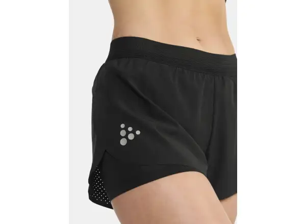 Craft Pro Hypervent Split 2 Damen-Laufshorts Schwarz