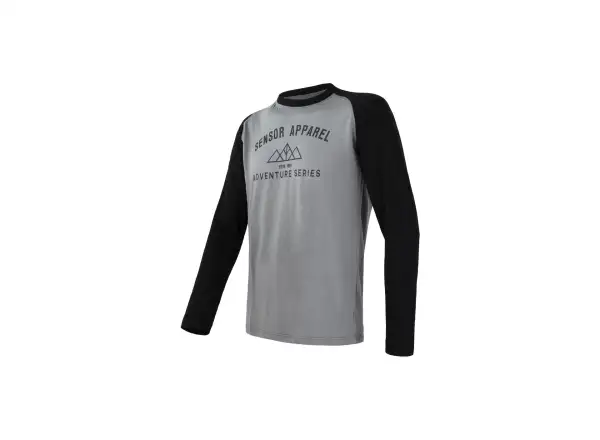 Sensor Merino Active Pt Adventure Herren T-Shirt Langarm grau/schwarz