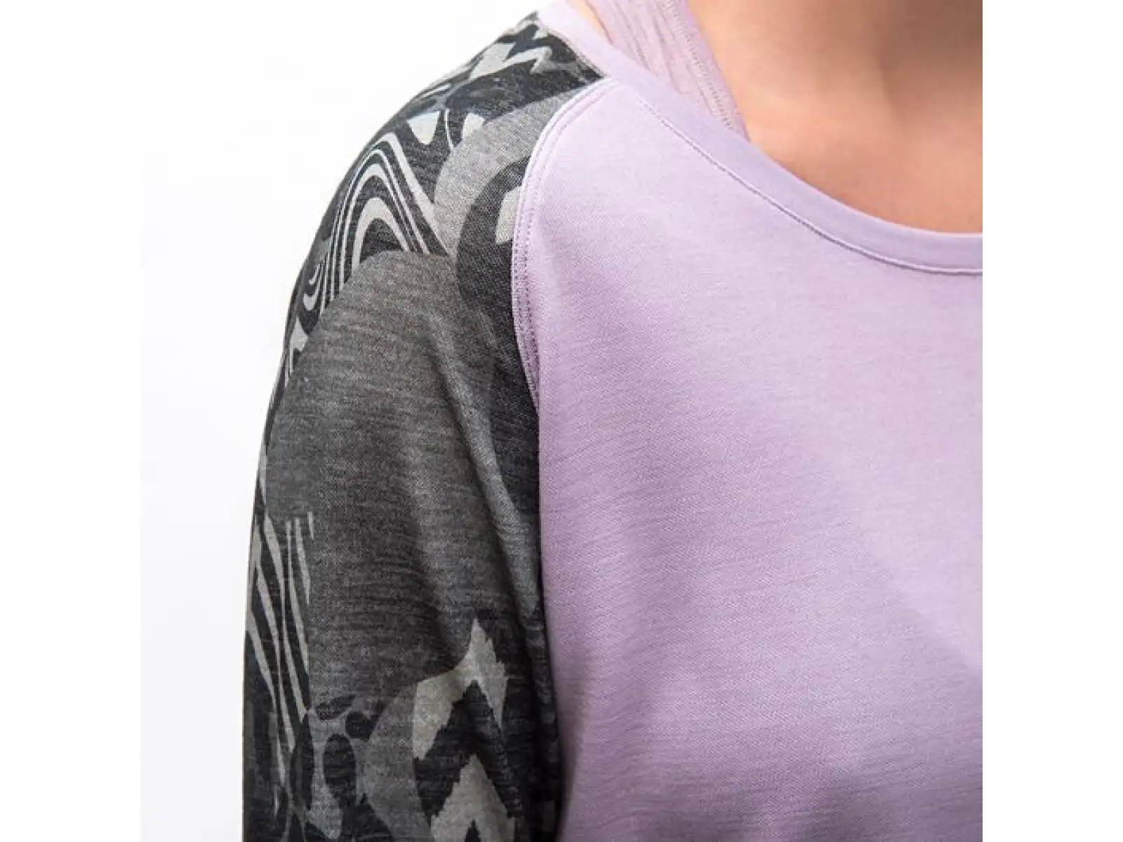 Sensor Merino Blend Impress Damen Langarmshirt Mystic Violet/Zebra
