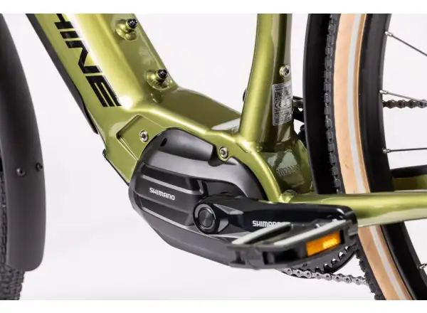 Rock Machine Gravelride e500 Schotter e-Bike Matte Khaki/Schwarz DEMO