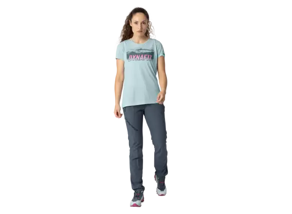 Dynafit Transalper Graphic Damen T-Shirt kurze Ärmel Cloud Blue