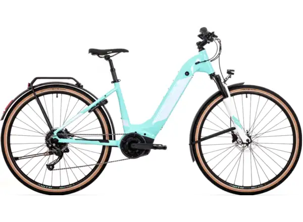 Rock Machine Crossride INT e400 B Lady Touring E-Bike Gloss Mint / White