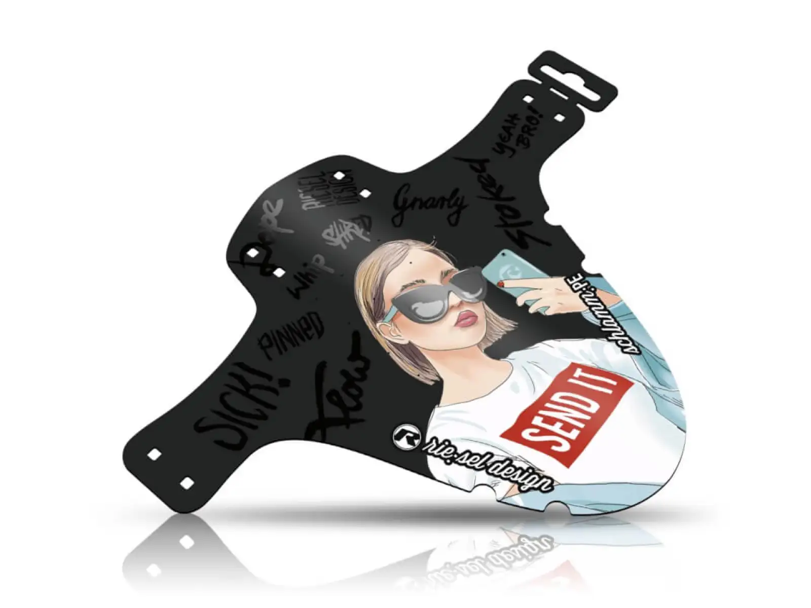Rie:sel Design Schlamm:PE vorderer Mini-Schutzblech girl send it
