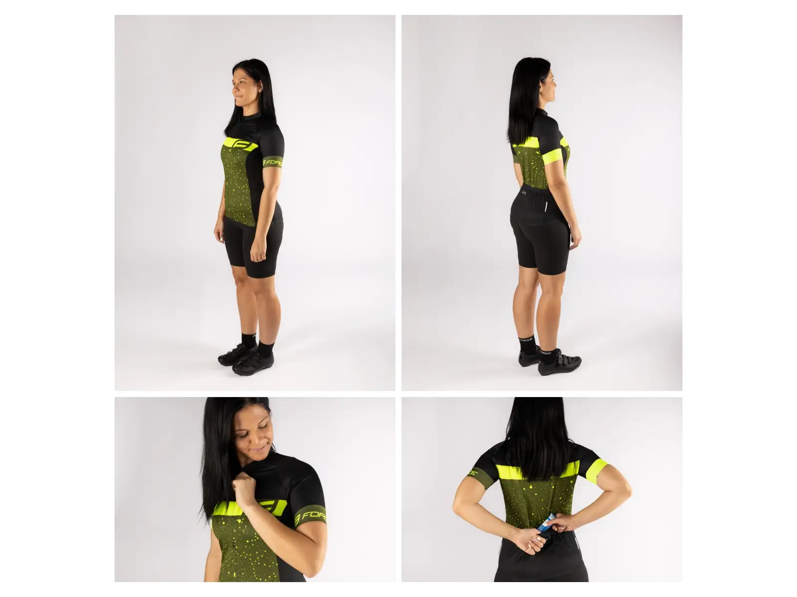 Force Spray Lady Damen Kurzarmtrikot army/fluo