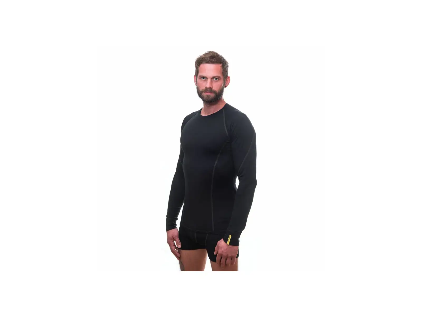 Sensor Merino Active Herren Langarmshirt Schwarz