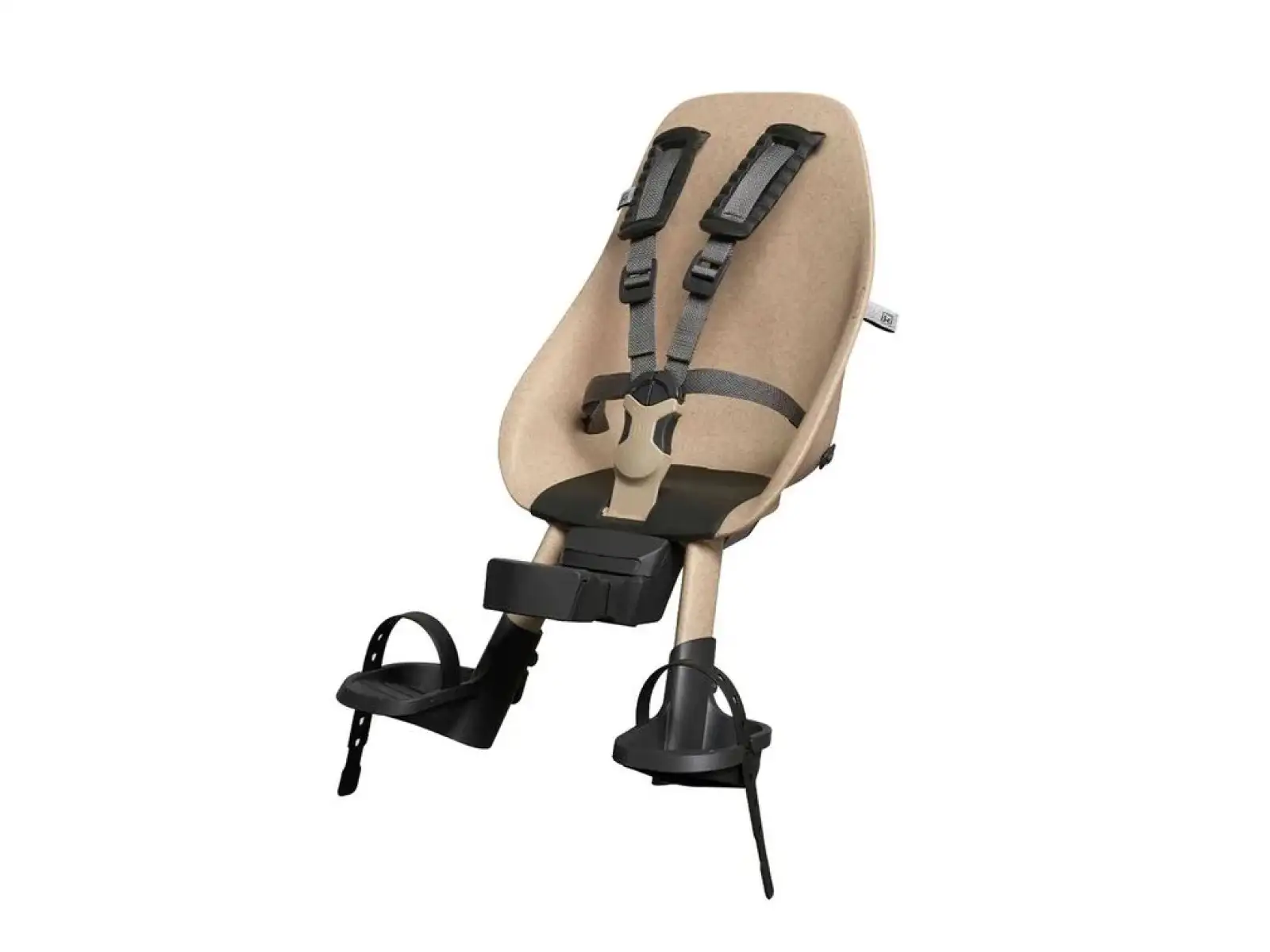Urban Iki BIO Kindersitz vorne mit Vorbauadapter Oishi Beige/Bincho Black.