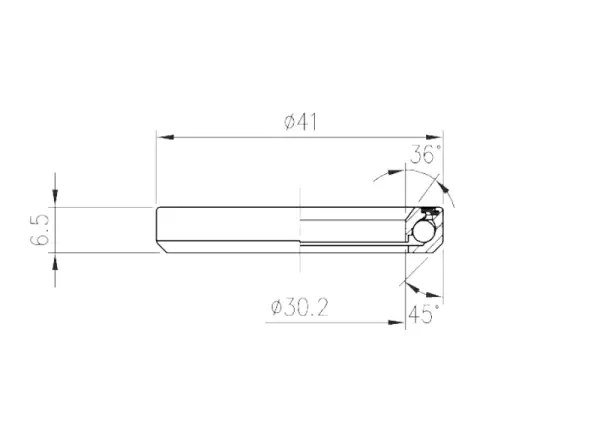 FSA TH-873E (MR122) 1-1/8" ACB bearing 36x45 degrees