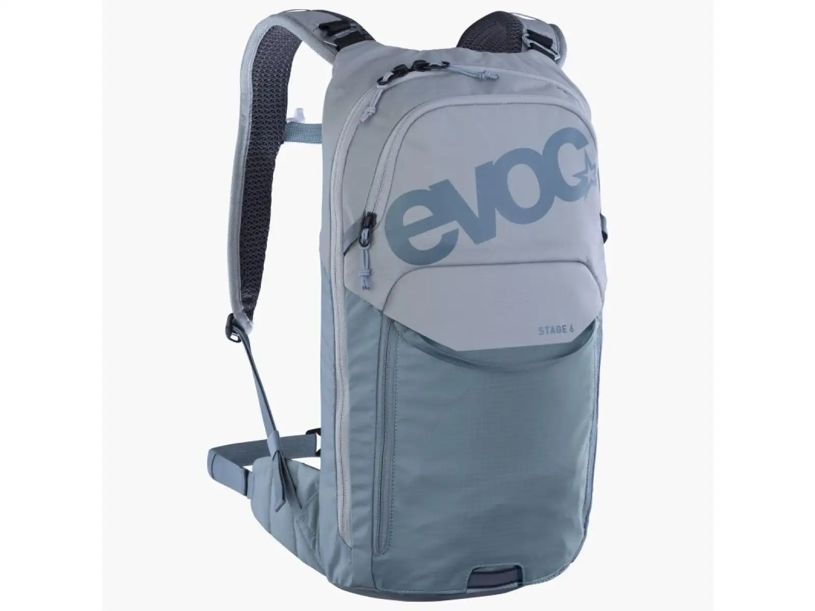 Evoc Stage 6 l Rucksack Stone Steel + Trinkblase 2 l