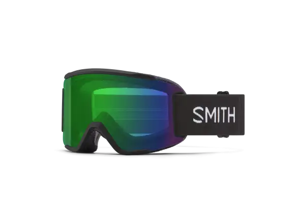 Smith Squad S Skibrille Black / ChromaPop Everyday Green Mirror + Clear