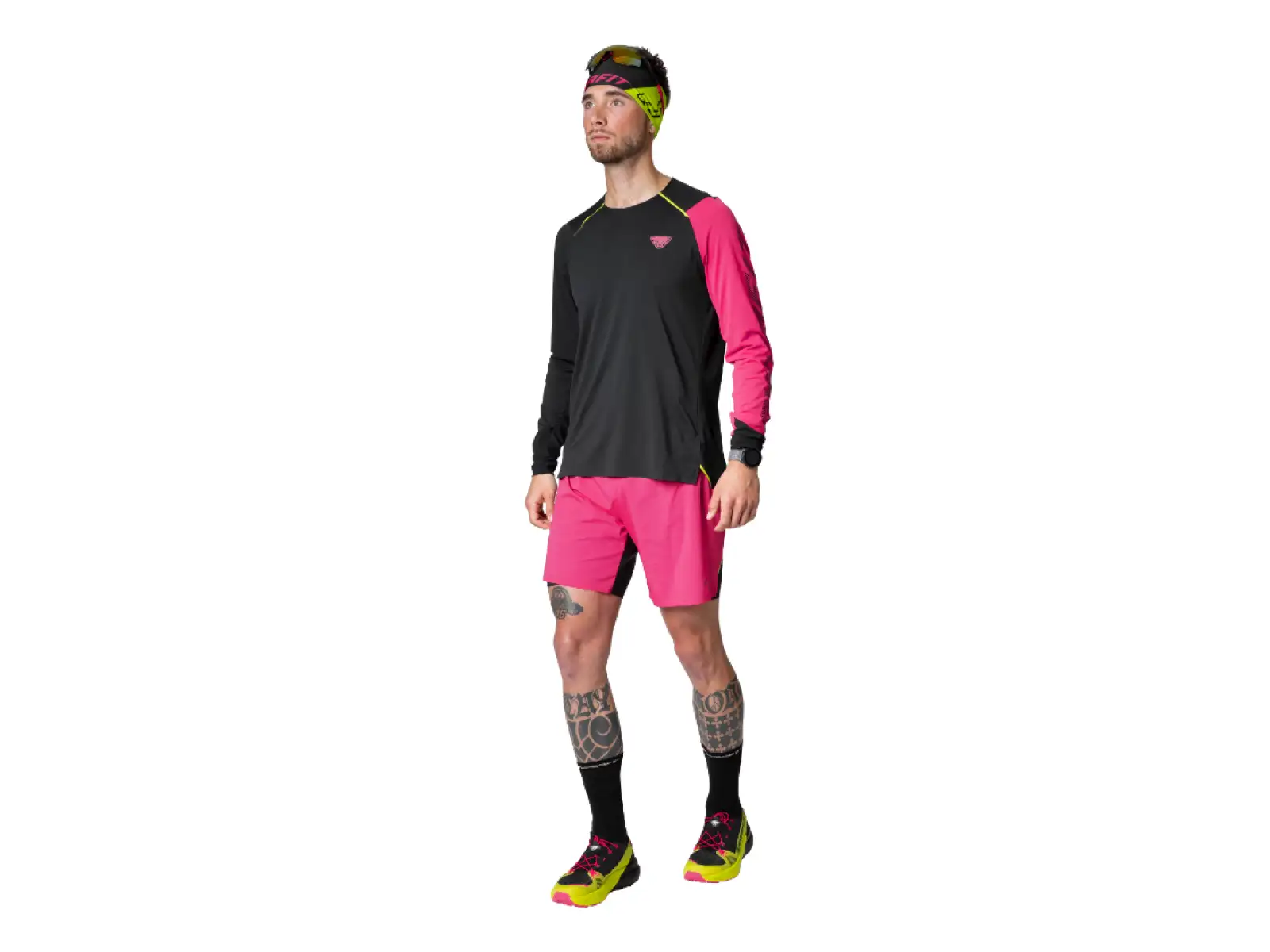 Dynafit DNA Ultra 2v1 Herren-Laufshorts Pink Glo.