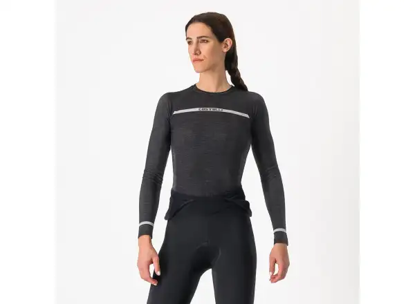 Castelli Merino Damen Langarm-Unterhemd Schwarz