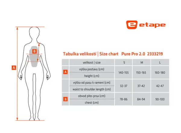 Etape Pure Pro 2.0 Damenweste mit Rückenprotektor schwarz/weiß