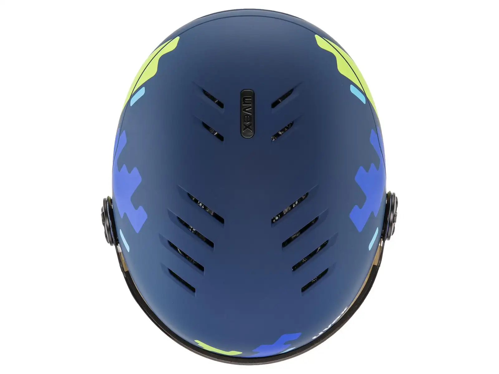Uvex Rocket Jr Visor Skihelm blue matt
