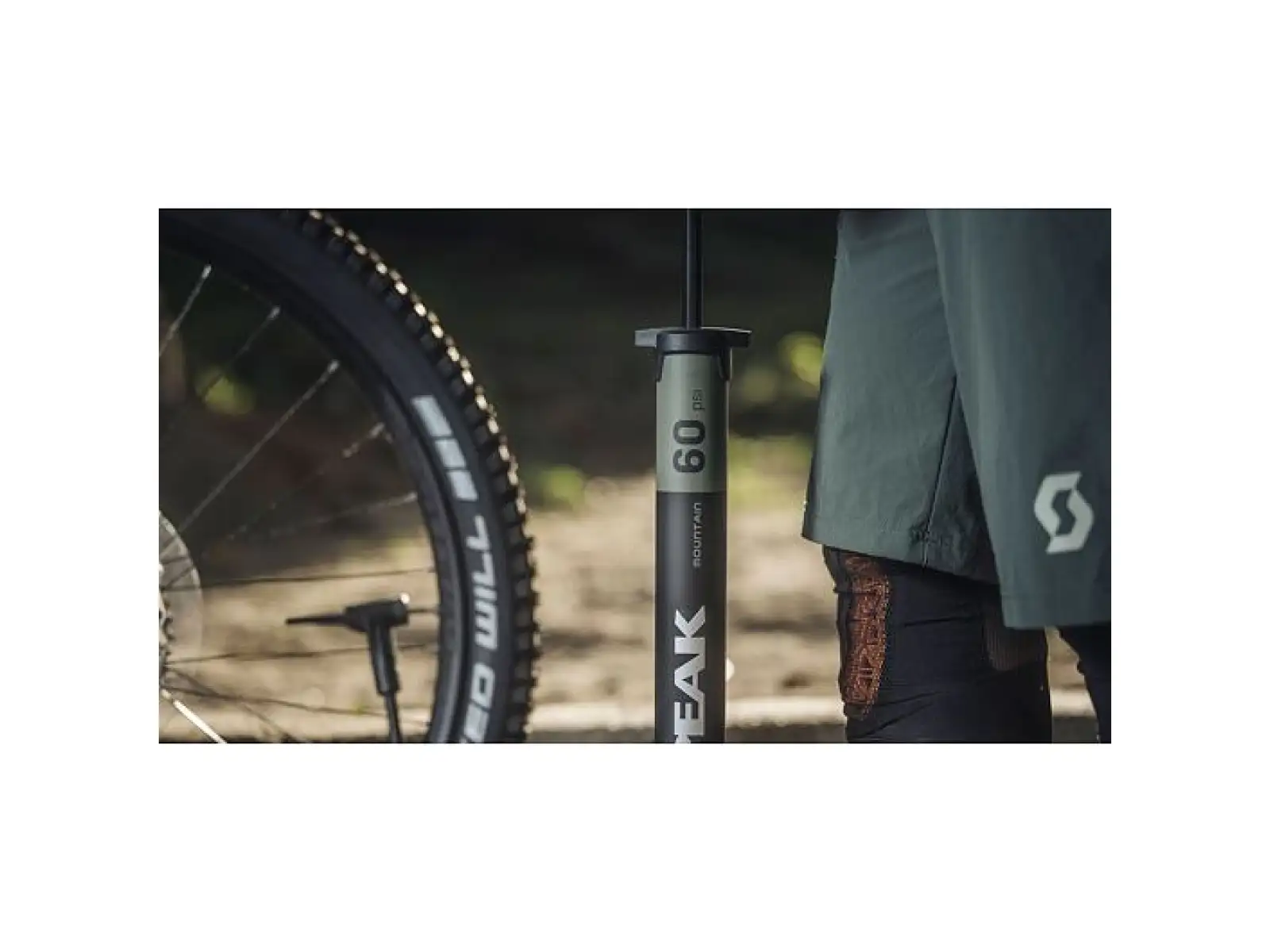 Topeak JoeBlow Mountain EX Werkstattpumpe Schwarz/Grün