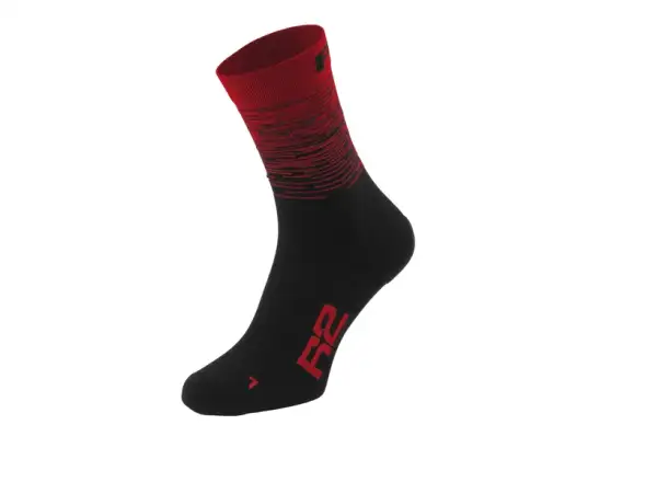 R2 Race Fahrradsocken schwarz/rot