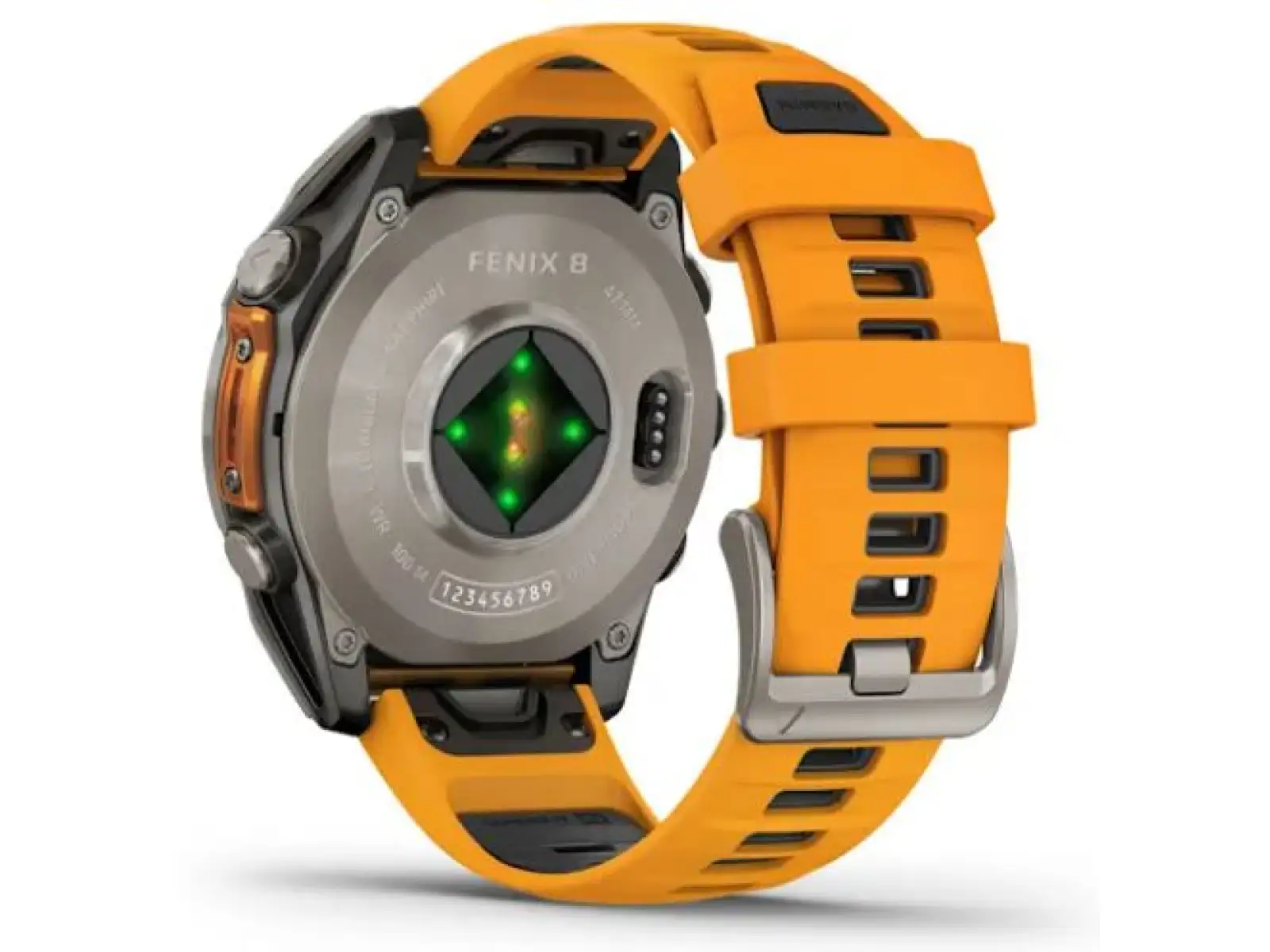 Garmin fenix 8 - 47 mm AMOLED Saphir Smartwatch Titanium Orange/Graphite