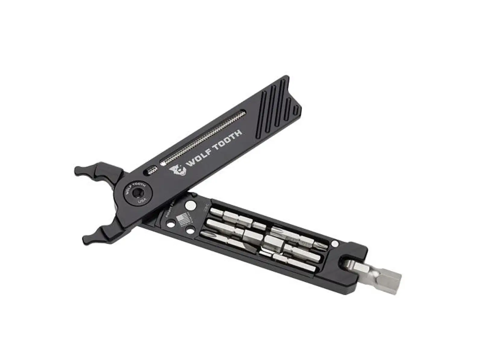 Wolf Tooth Zange und Multitool mit 17 Funktionen, Schwarz