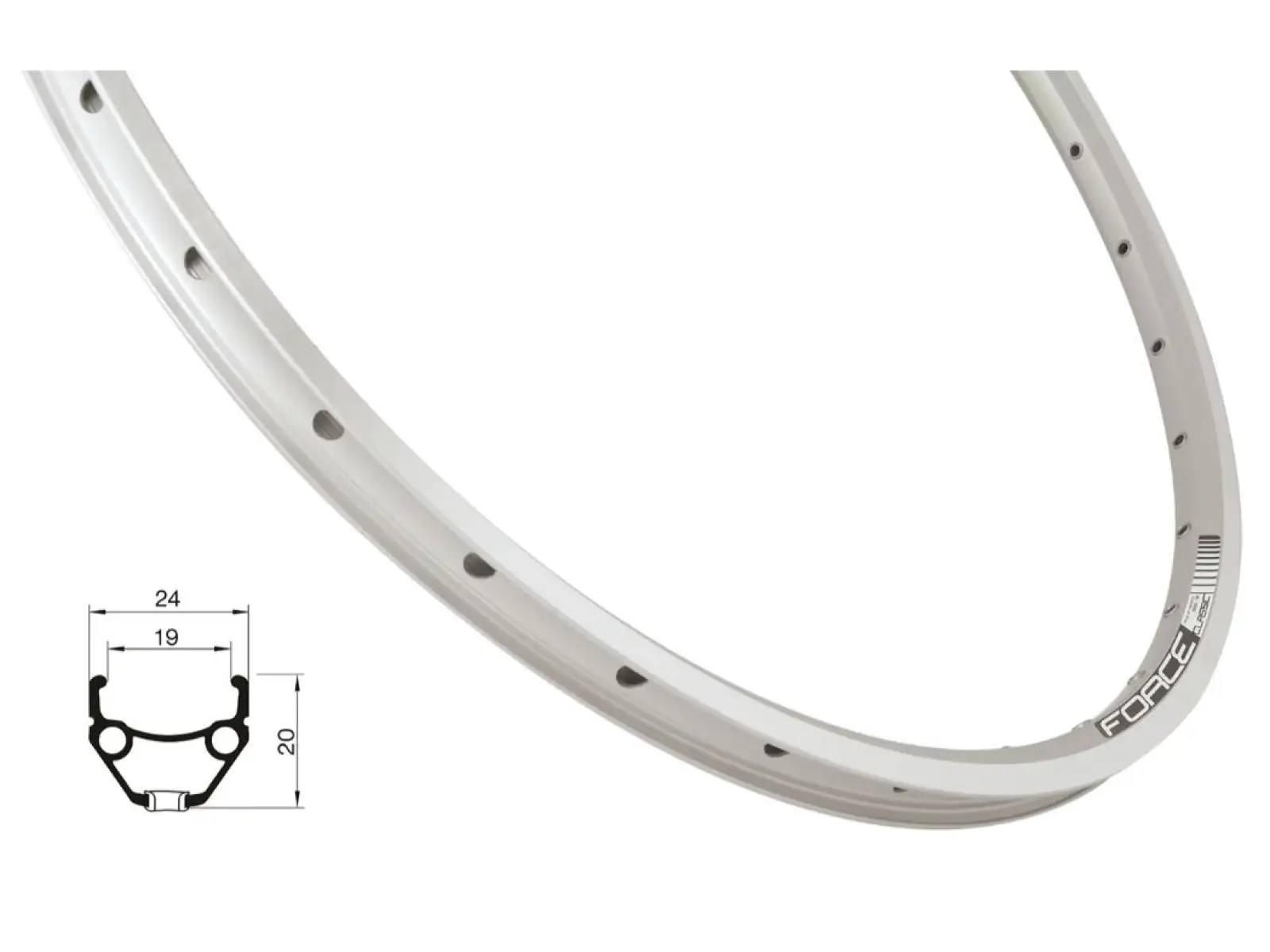 Force Classic Felge 26" silber