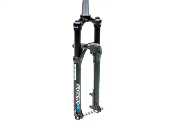 SR Suntour Raidon 32 LO-R 130 mm 27,5" Boost gefederte Gabel in Schwarz.