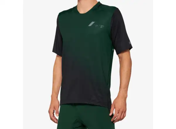 100% Celium Herrentrikot Kurzarm Forest Green/Black