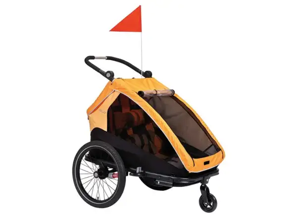 XLC DUOs BS-C10 Zweisitzer-Hänger 20" in Ringelblume/Anthrazit