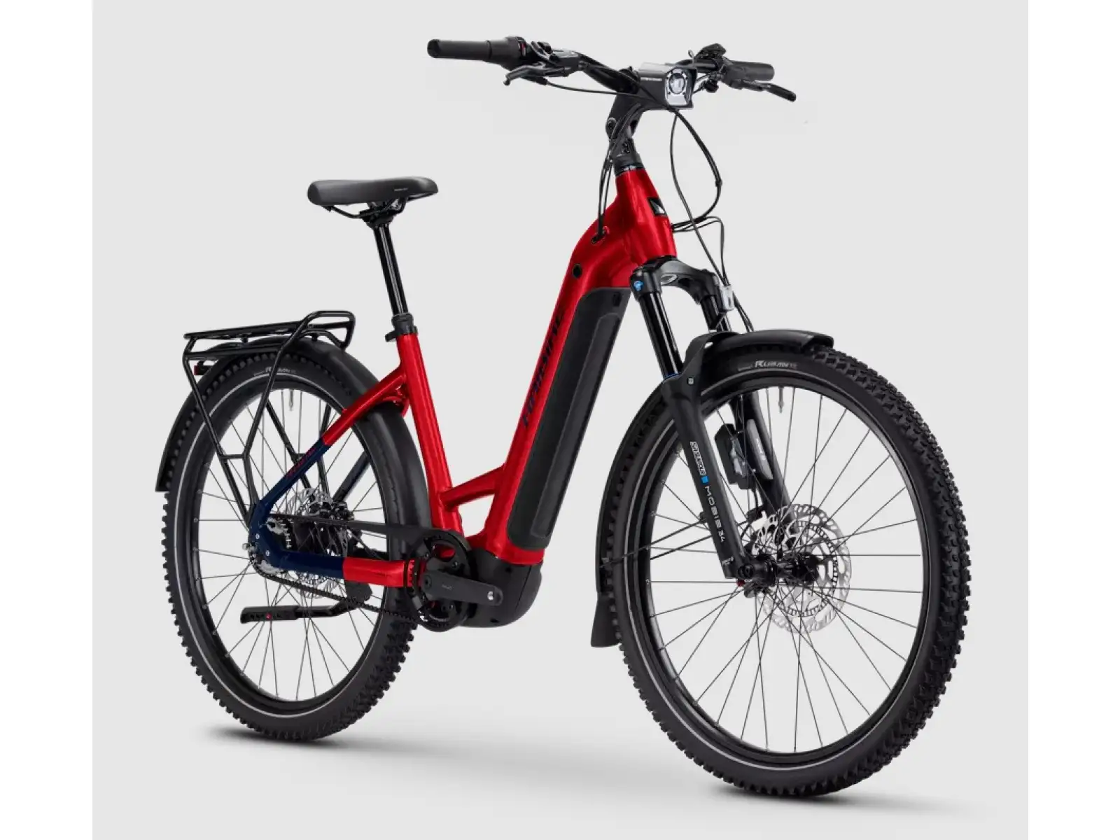 Haibike TREKKING 9 ABS 800Wh Tiefeinsteiger E-Bike dynamite red/blue