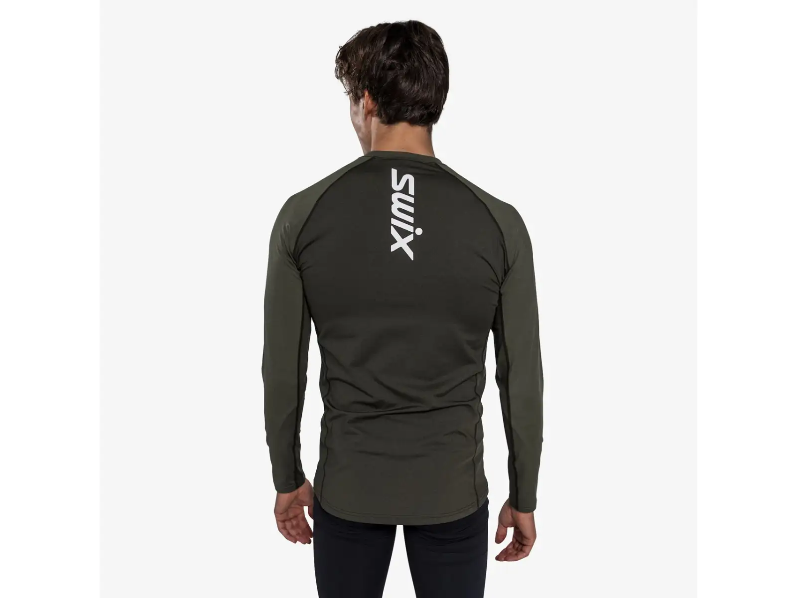 Swix RaceX Dry Herren Langarmshirt  Bright White/Olive