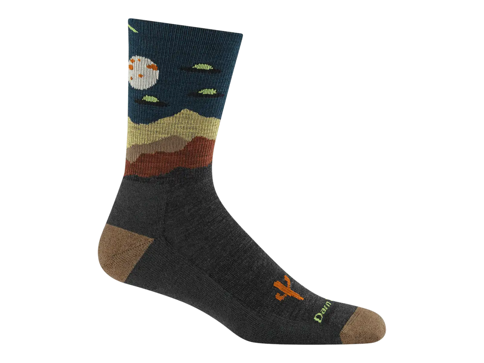 Darn Tough Spaced Out Micro Crew Lightweight Cusion Herren Socken Charcoal