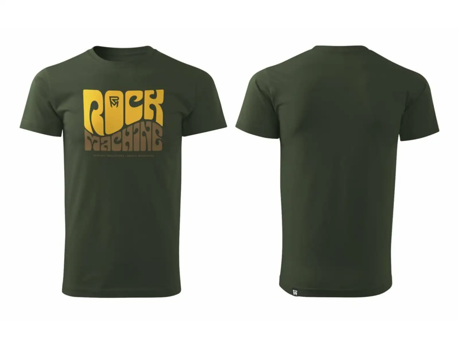 Rock Machine Wave Herren-T-Shirt Kurzarm Olivgrün